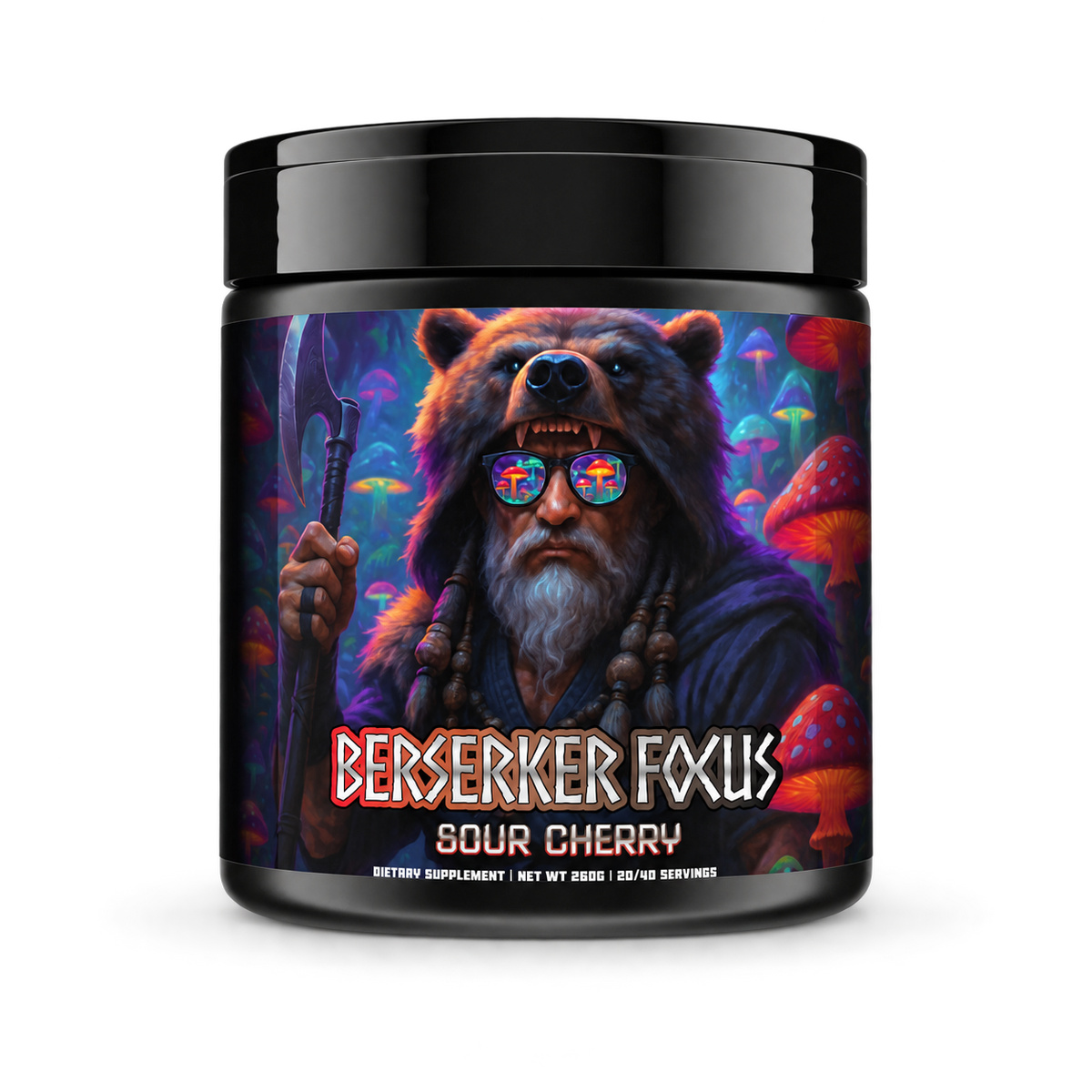 Hollow Labs berserker focus Sour Cherry product render