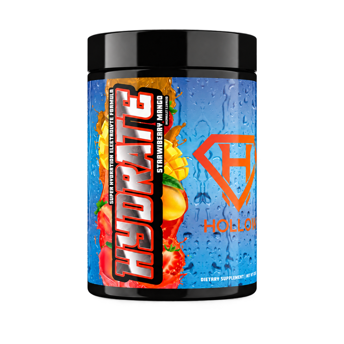 Hollow Labs hydrate Strawberry Mango product render