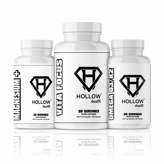 Health Stack – Vita Focus, Omega D3/K2, Magnesium+ bundle – Hollow Labs