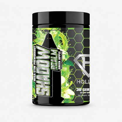 Shadow Realm mega-stim pre-workout tub, Green Apple flavor – Hollow Labs