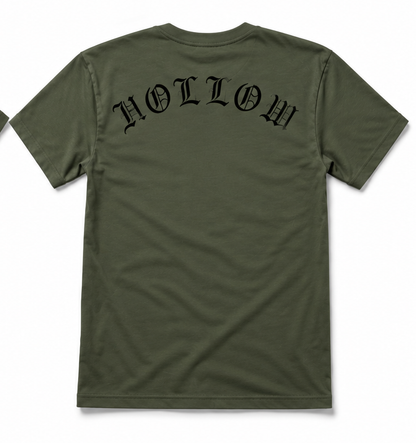 Hollow Old English Tee - Military Green