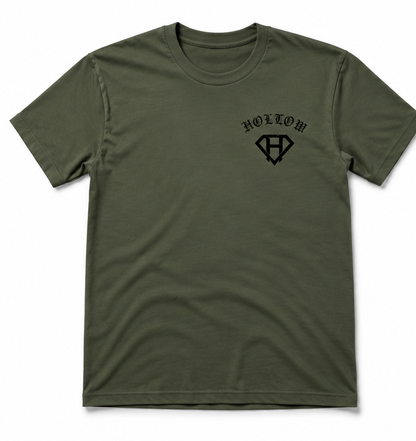 Hollow Old English Tee - Military Green