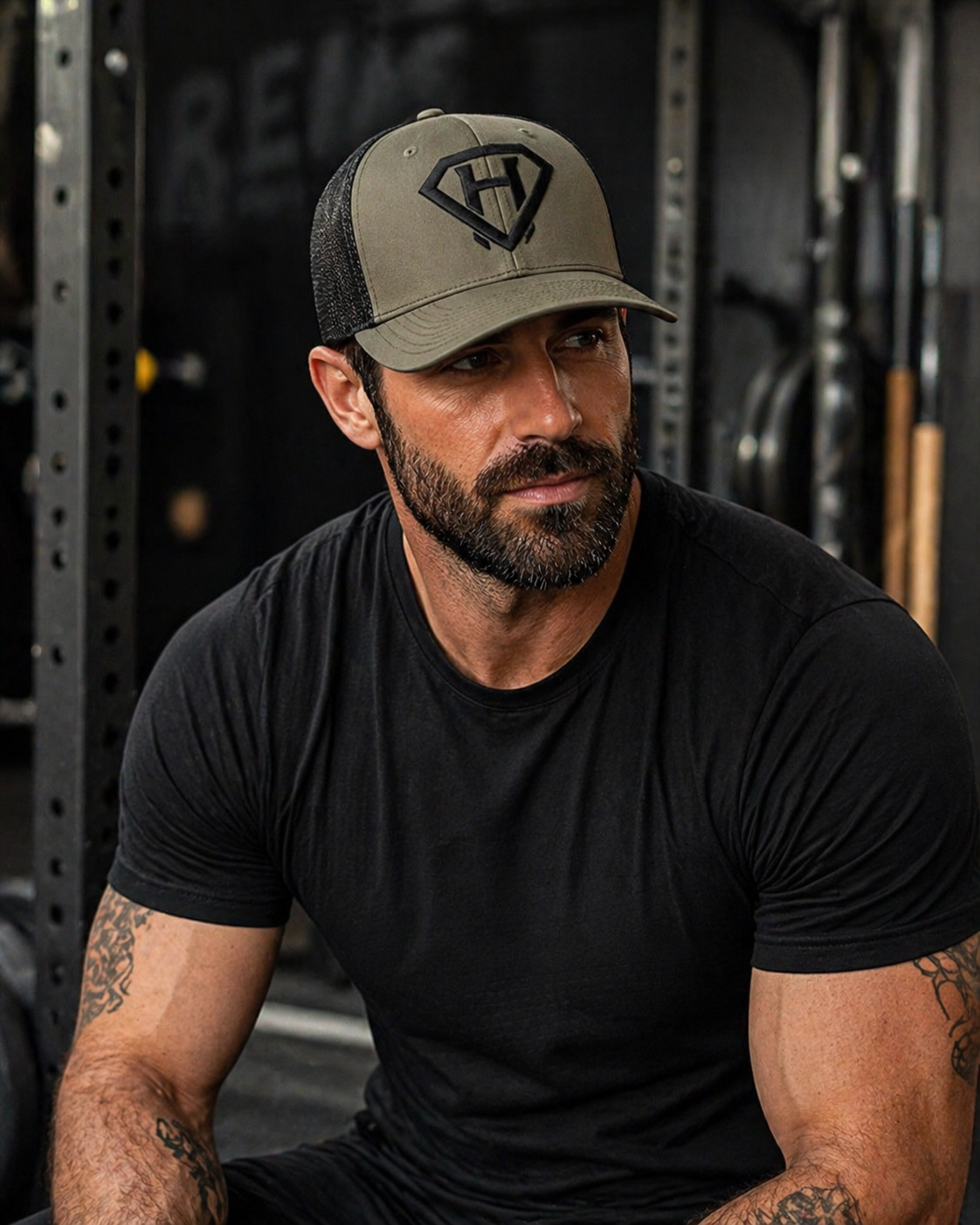 Hollow Trucker Snapback - Military Green